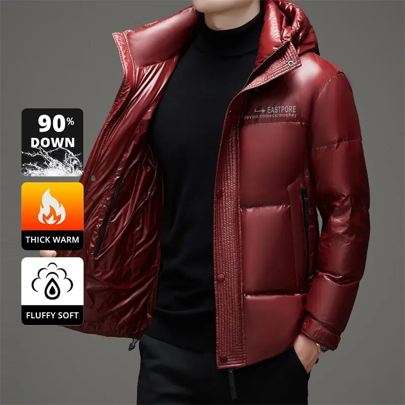 Miniatura: High End Thick Brand Casual Fashion Shiny Men Down Jacket Winter Warm Hooded
