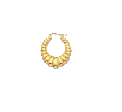 Thumbnail: Baby 10 kt Gold Ladies Hoop Earring