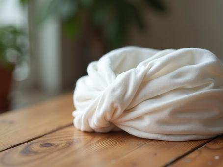 un turban posé sur une table