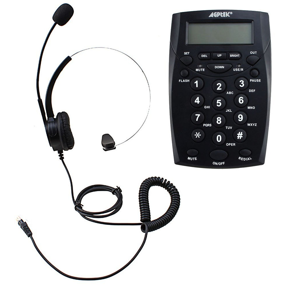 Thumbnail: AGPtek Call Center Dialpad Headset