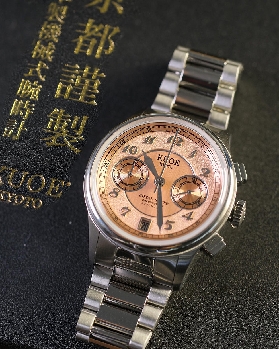 Kuoe Royal Smith 90-012 on top of box photo by Jilliano the Watch Brief