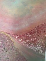 Petal Lane oil on canvas in the art and gift shop