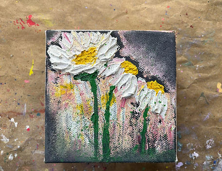 Minnie La La Designs Daisies Here and Now Oil Painting