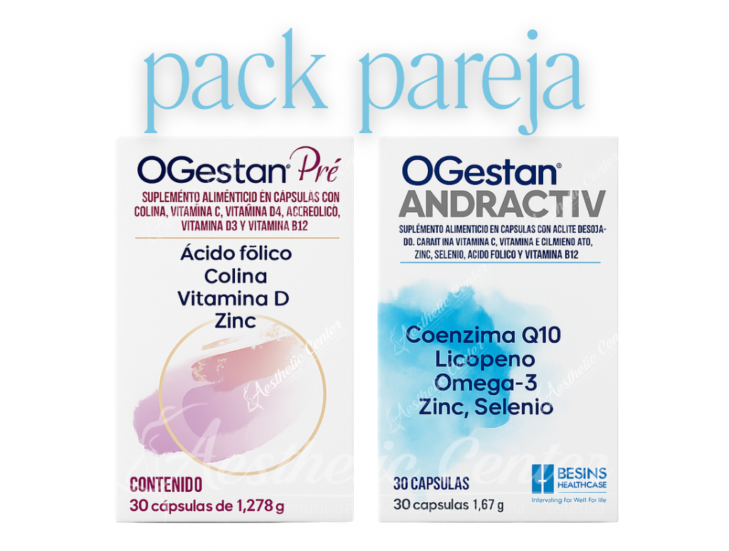 Ogestan Pré + Ogestan Andractiv – Pack para Mujer y Hombre -30 Cápsulas Cada Uno