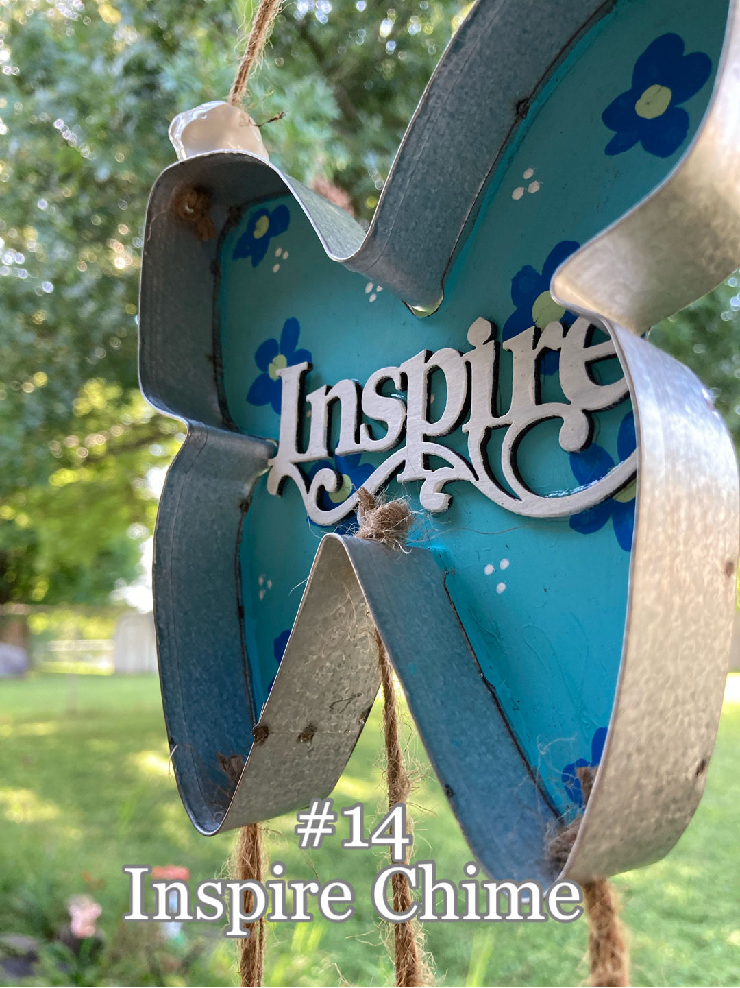#14- Butterfly Tin "Inspire" Wind chime
