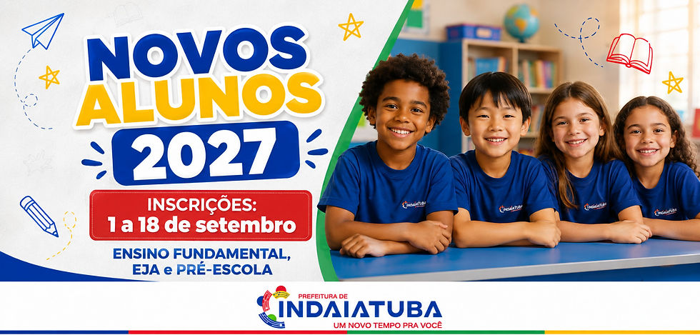 Inscrições para Ensino Fundamental, EJA e Pré-Escola serão realizadas entre 1º e 18 de setembro.