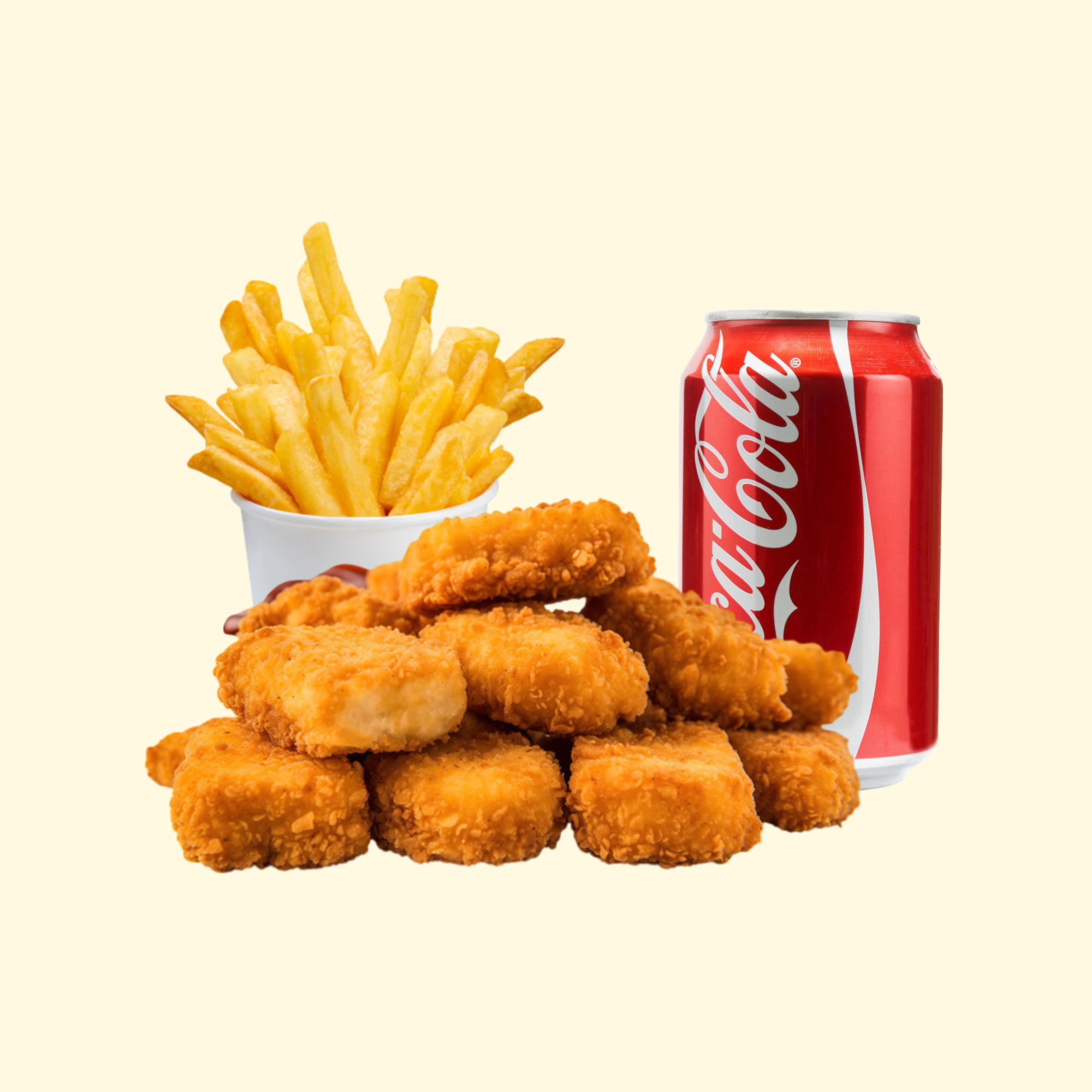 Nuggets (10 uds)  + Patatas + Bebida