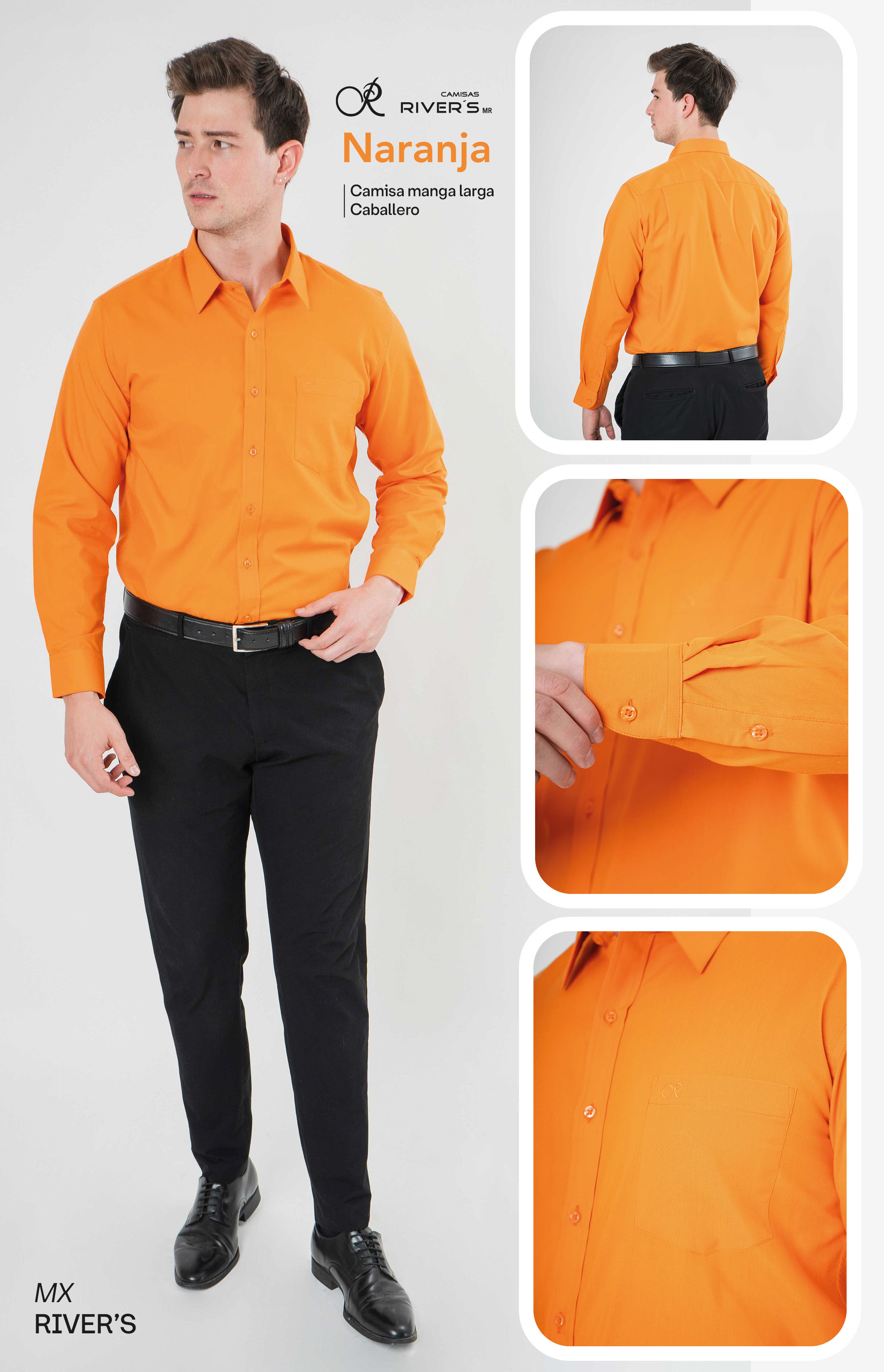 CAMISA VESTIR NARANJA