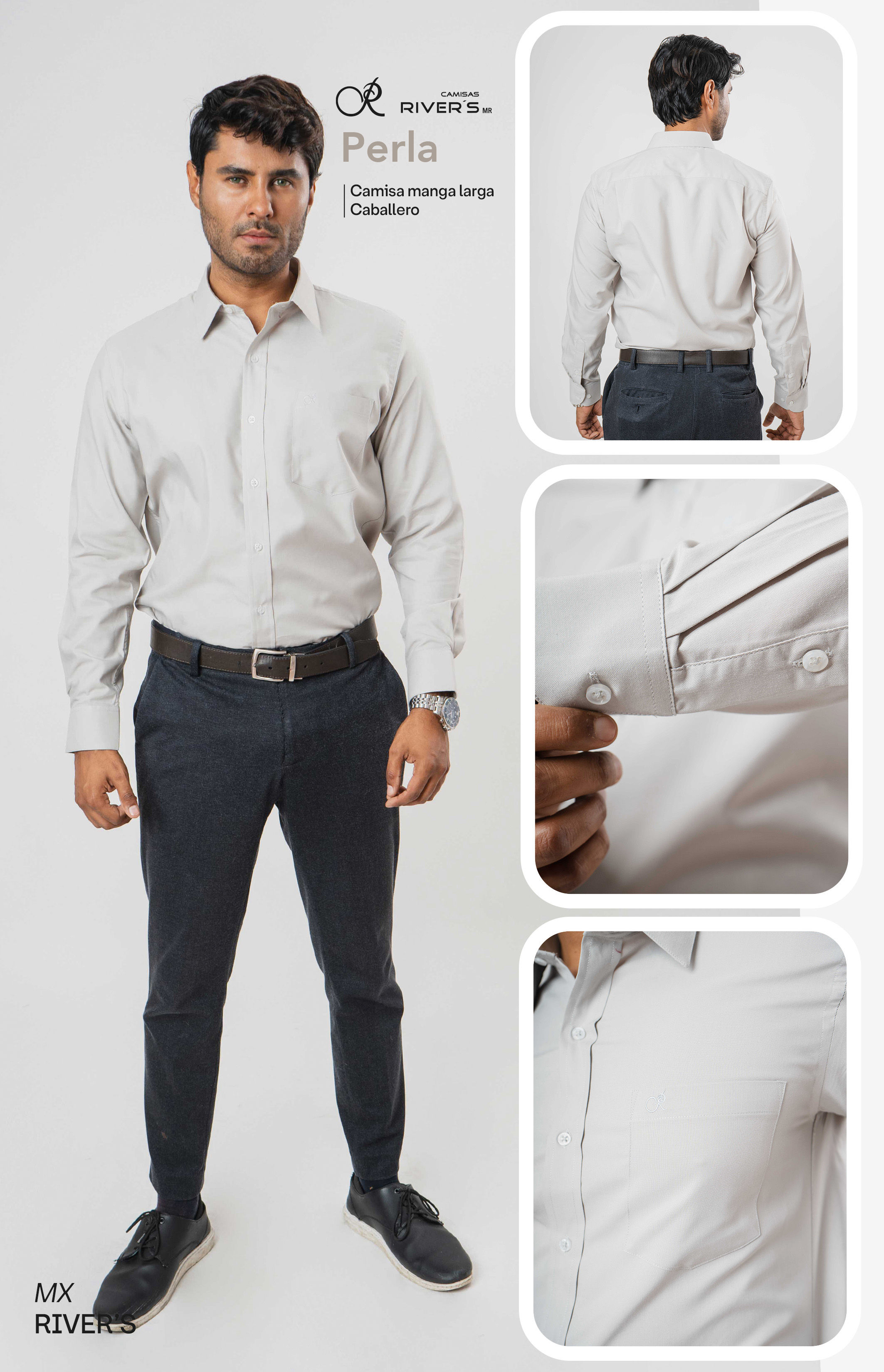CAMISA VESTIR PERLA