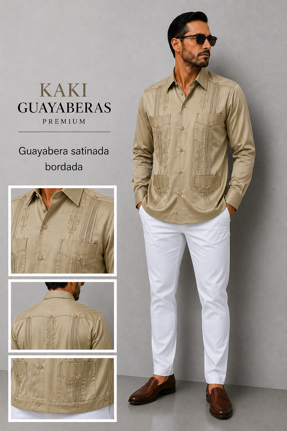 Miniatura: GUAYABERA KAKI
