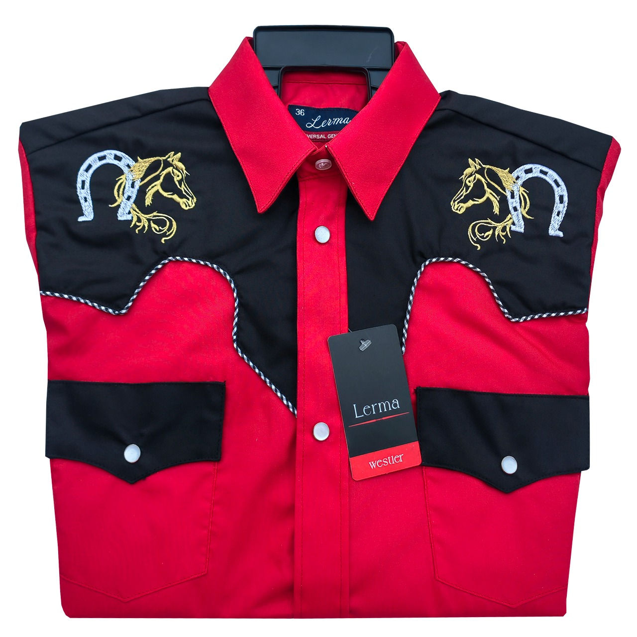 TEXANA VAQUERA COMBINADA ROJO/NEGRO