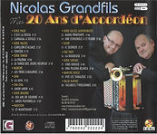 Cd 20 ans d'Accordéon avec Nicolas GRANDFILS