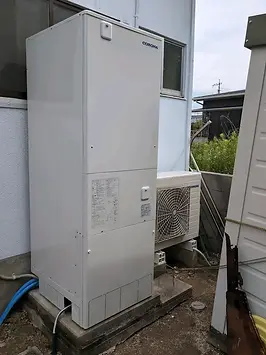 宇部市床波で設置したコロナ製エコキュート CHP-37AZ1(施工後)