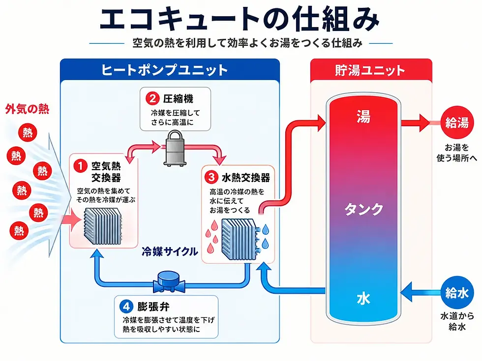 エコキュートの仕組み