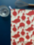 Red duck tea towel by Willis Bloom