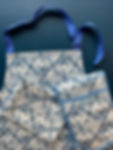 Calla Lily blue kitchen gift set, apron, oven glove, tea towel
