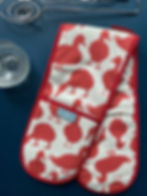 Red Duck oven gloves by Willis Bloom