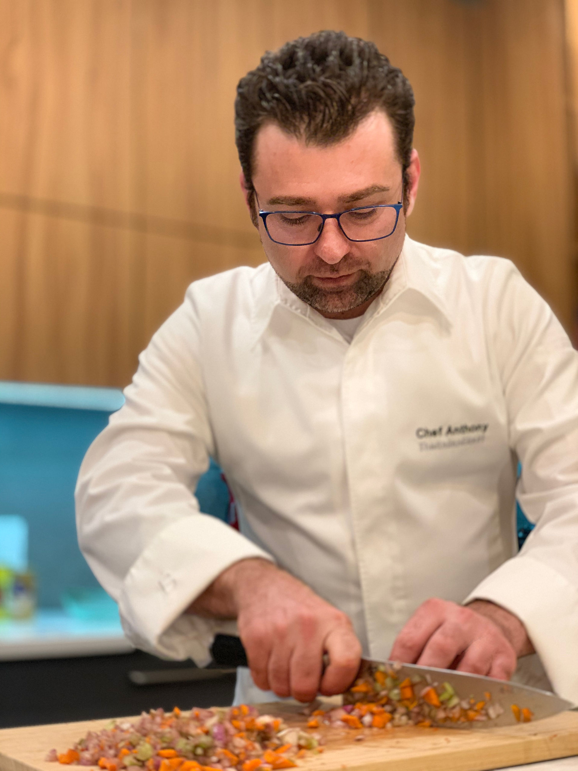 Chef Anthony preparing  the gremolata