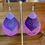 Miniature : Boucles fait main ton violet