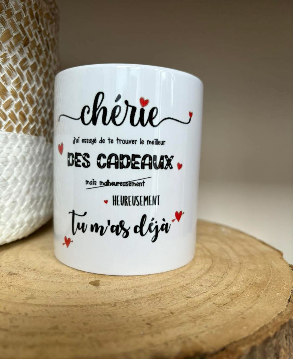 Mug: chérie j'ai essayé de trouver le meilleur des cadeaux