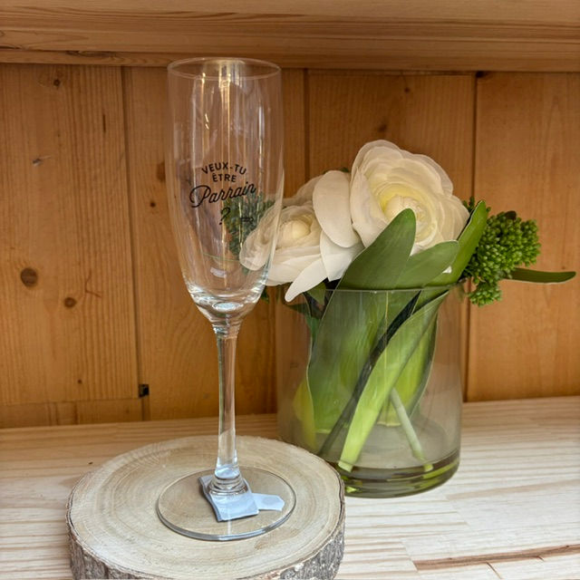 Verre à champagne: Veux tu être Parrain ?