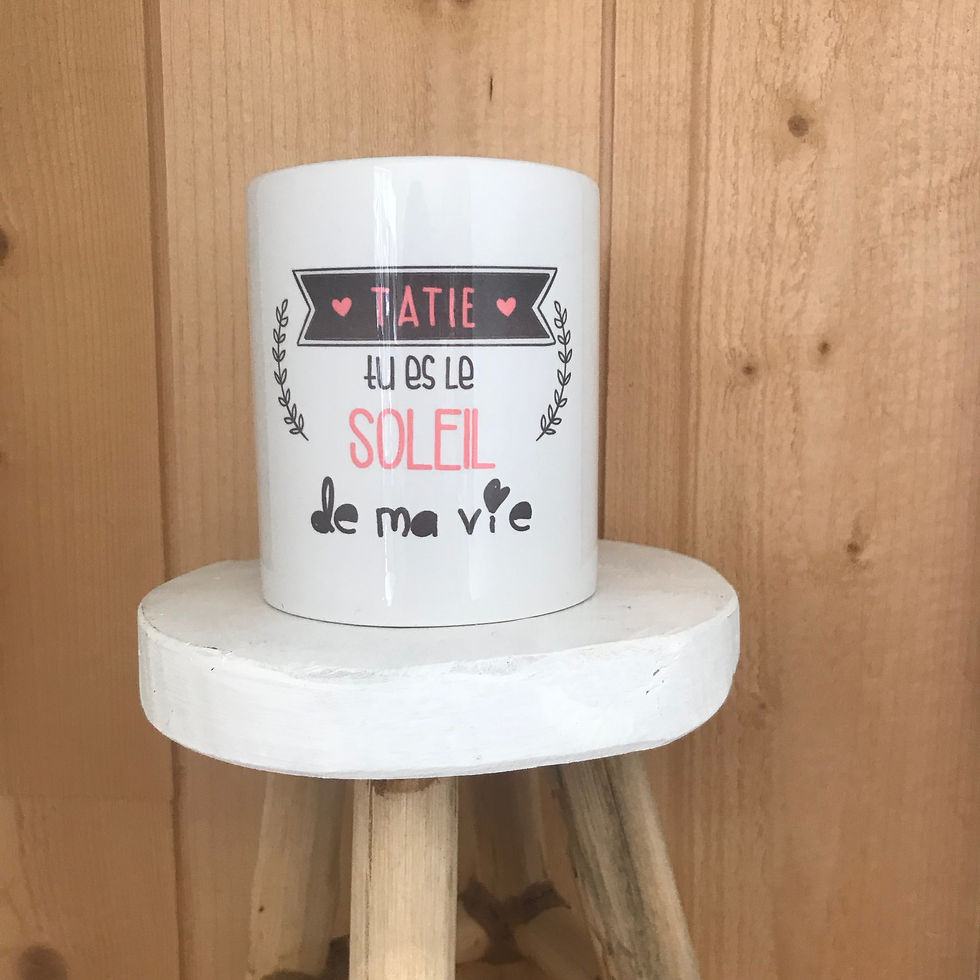 Mug: Tatie tu es le soleil de ma vie