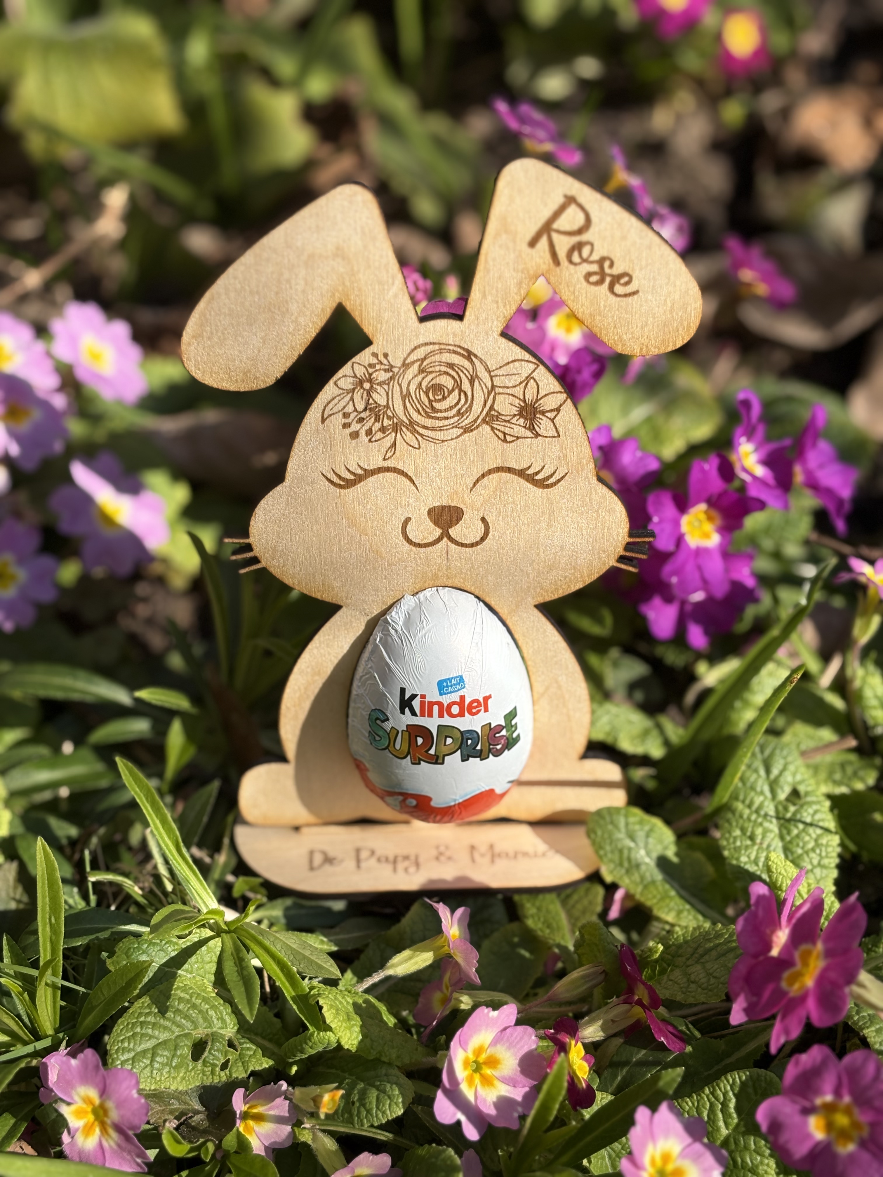 Lapin Kinder + prénom : N°1