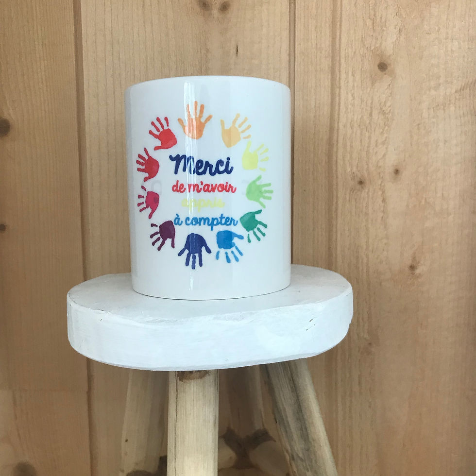Mug: Merci de m'avoir appris à compter
