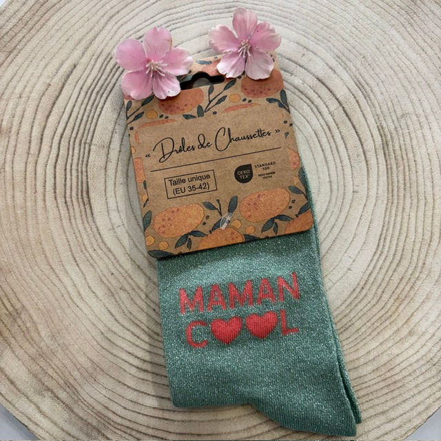 Chaussettes à paillettes: Maman cool