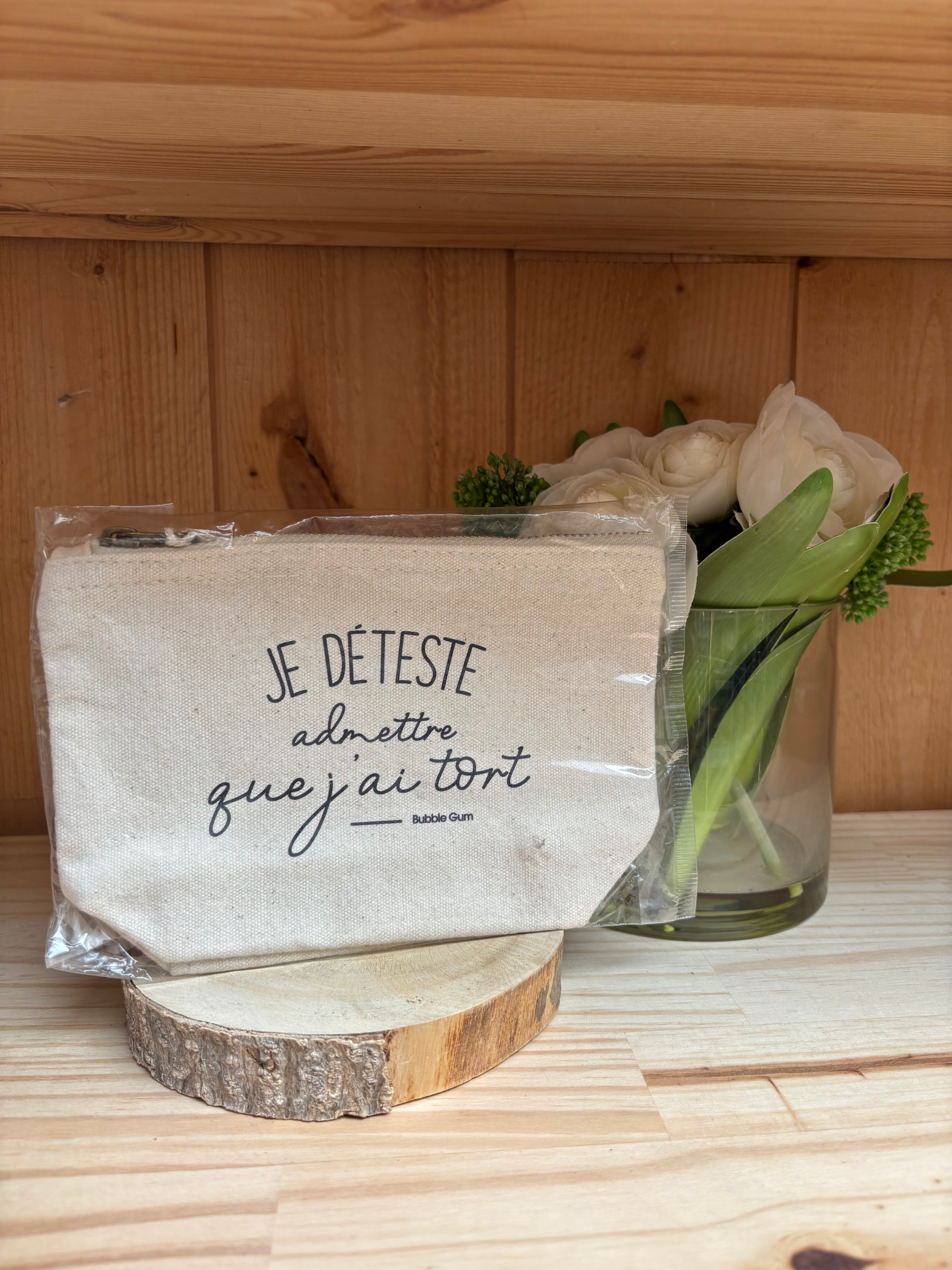 Pochette coton bio: Je déteste admettre que j'ai tort