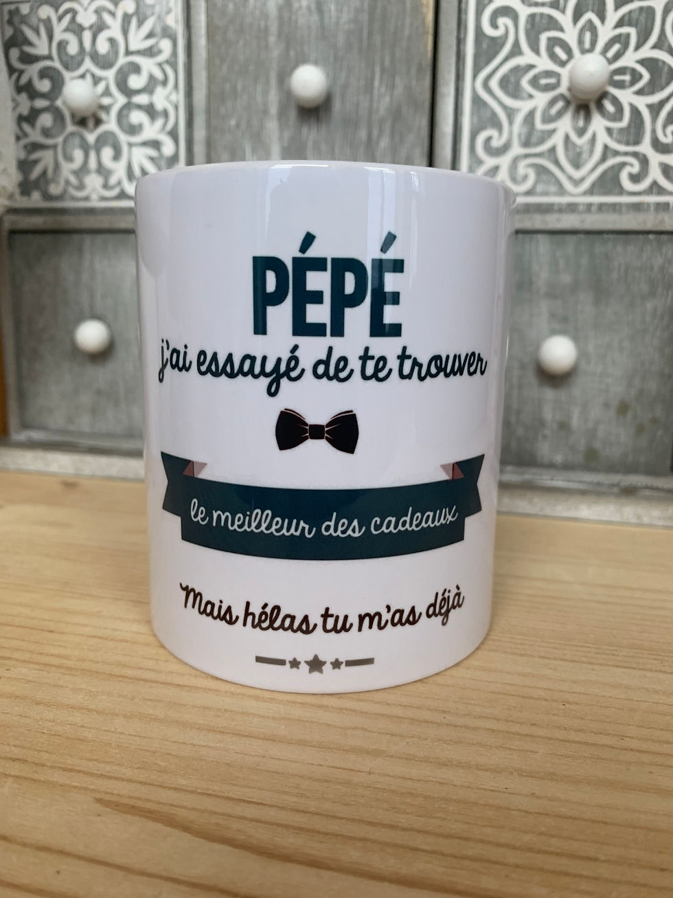 Mug: Pépé j'ai essayé de te trouver le meilleur des cadeaux  mais hélas