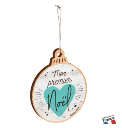 Première boule de Noël Bleu  La boutique de Rose