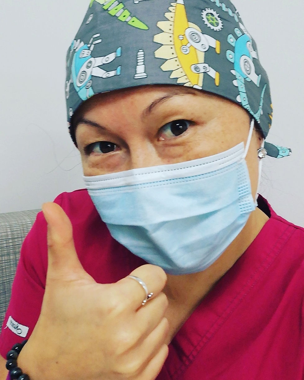 Thumbnail: 1 pcs Dinosaur & 1 pcs multiple color  scrub cap