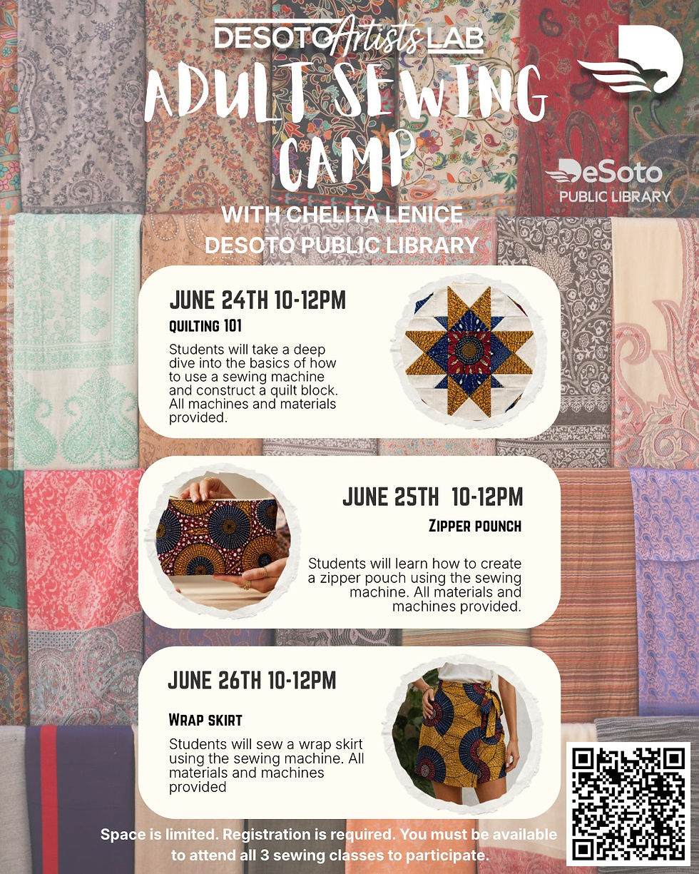 Adult sewing camp- Desoto