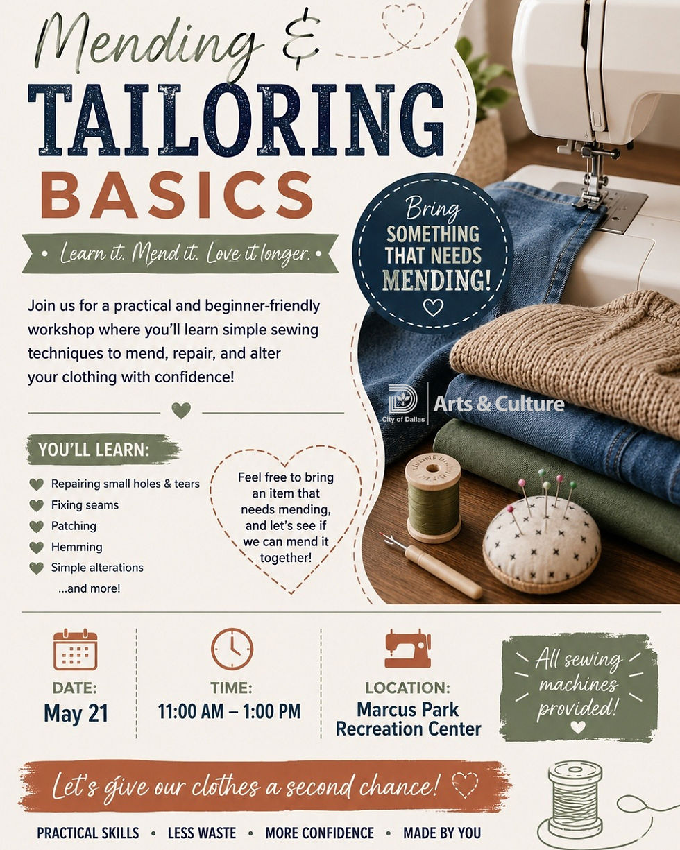 Mending and tailoring workshop