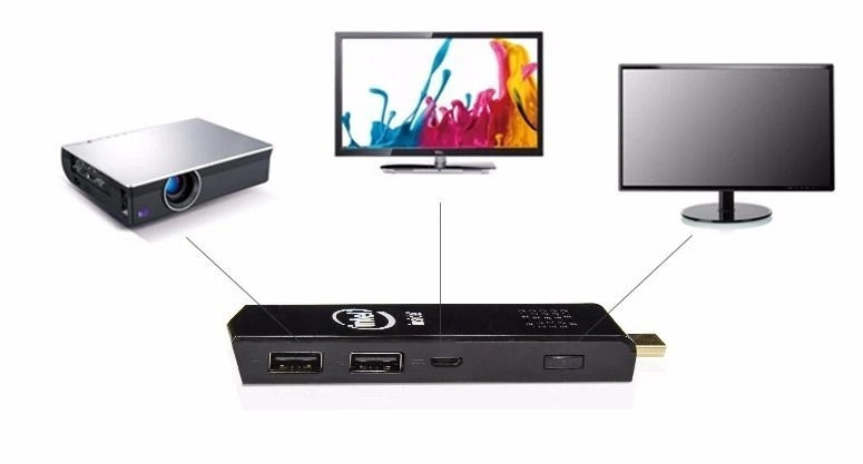 Thumbnail: TV Mainboard Z8350 2GB/32GB T5 Mini PC Stick with Intel  Desktop