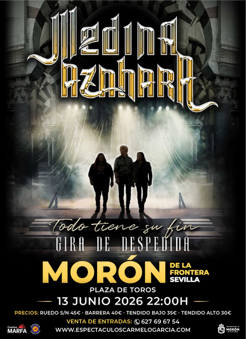 Cartel concierto despedida Medina Azahara 13 junio 2026 Morón de la Frontera