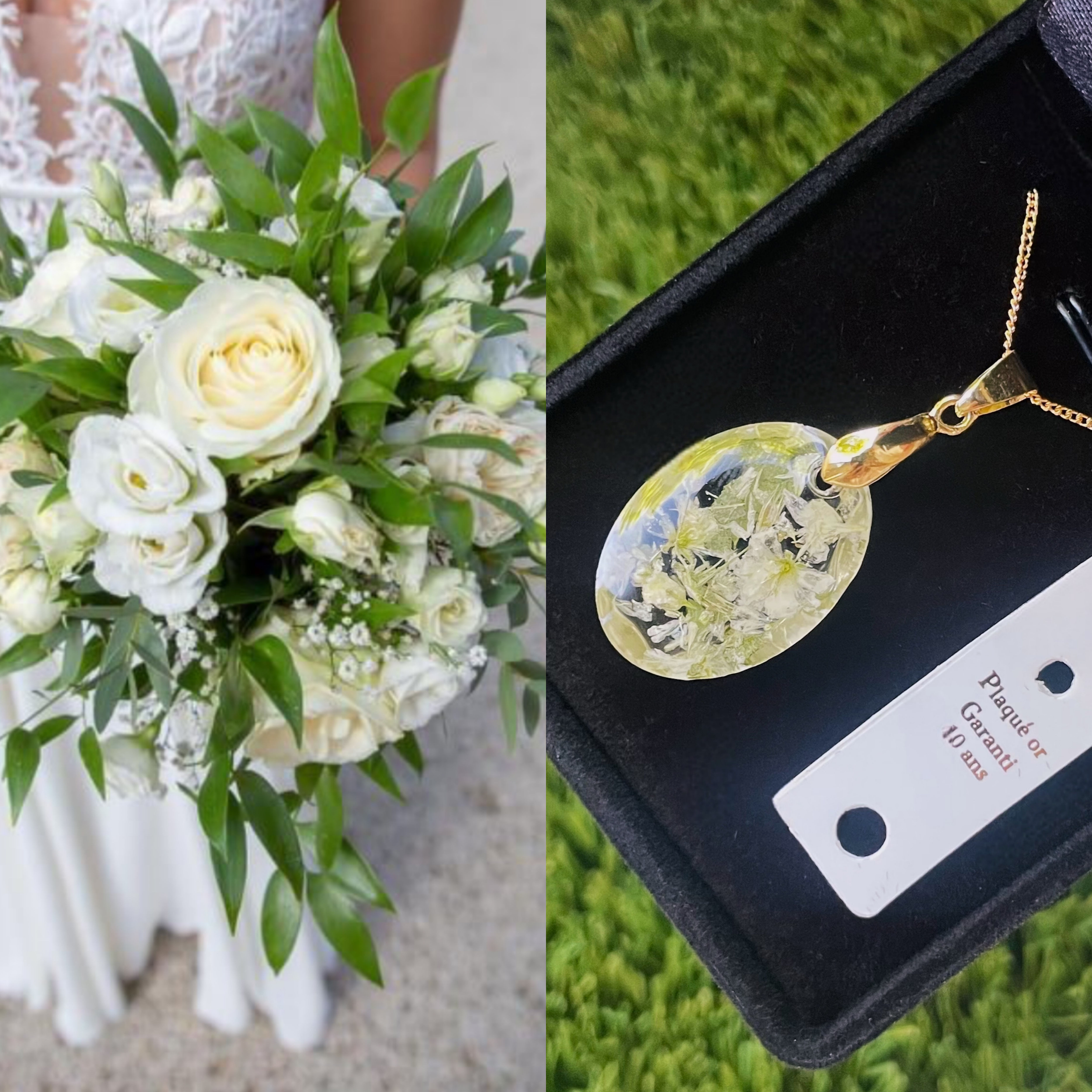Bijoux en fleurs séchées mariage