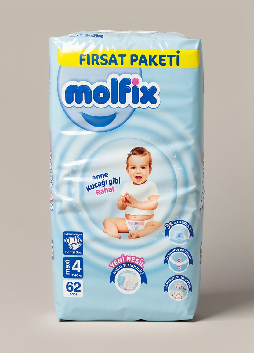 couche Molfix taille 4 7-14kg X62