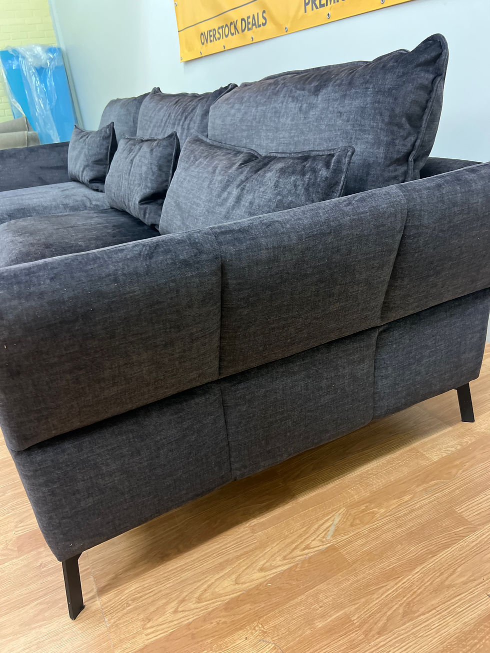 Thumbnail: NIEUWE OVERSTOCK Spin velours hoekzetel – stijlvol, ruim en heerlijk comfortabel