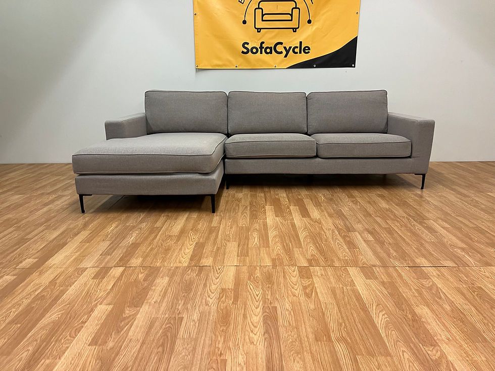 Thumbnail: Grijze driezit met chaise longue – extra comfortabel & praktisch