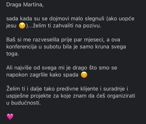 Povratna informacija o konferenciji