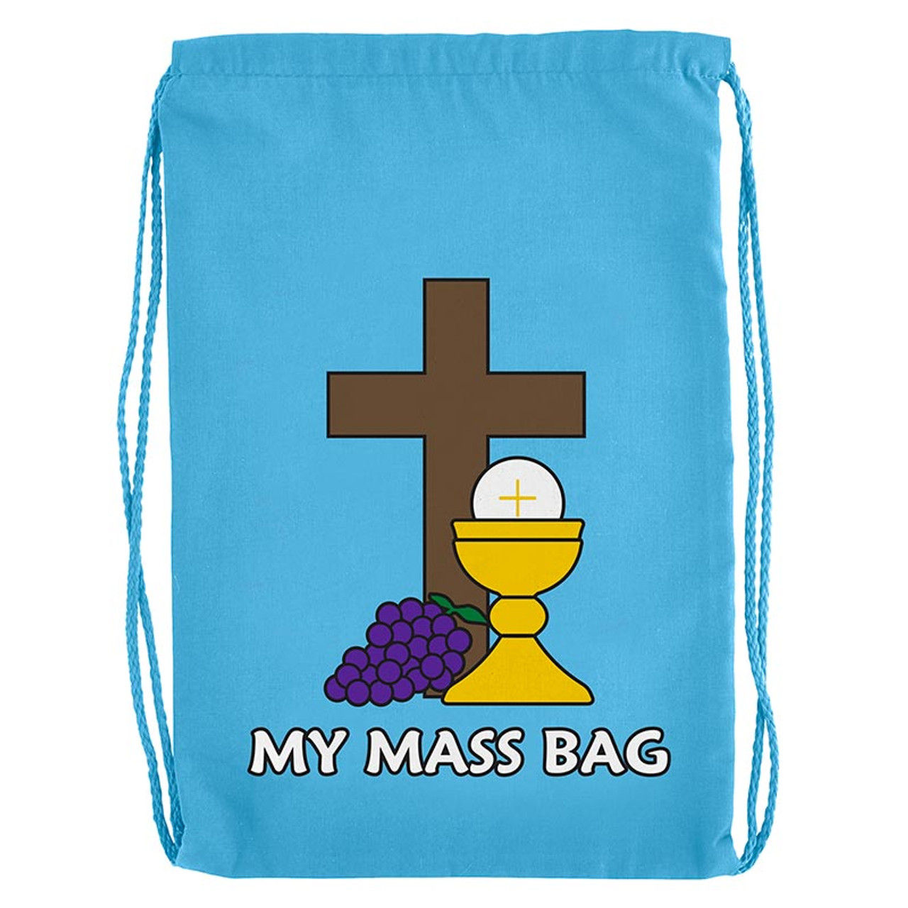 Blue My Mass Bag Drawstring Backpack
