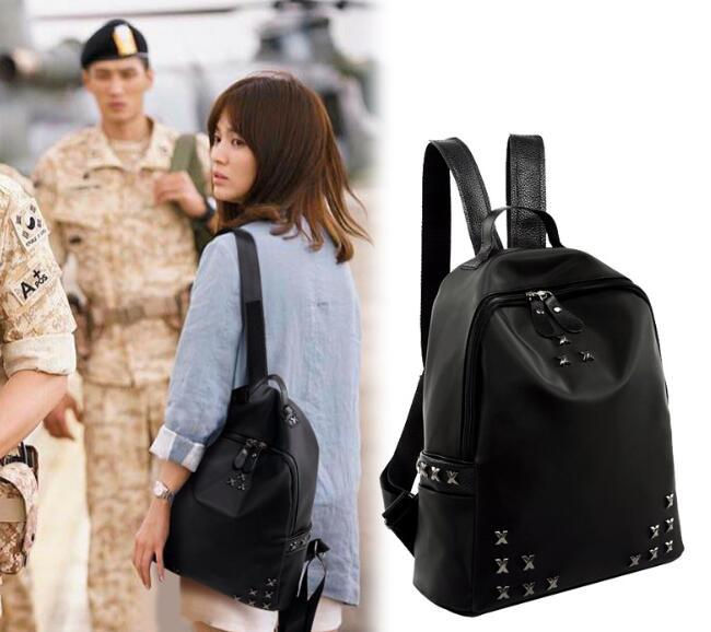 Thumbnail: Descendants Of The Sun Cross Studs Water Repellent Backpack