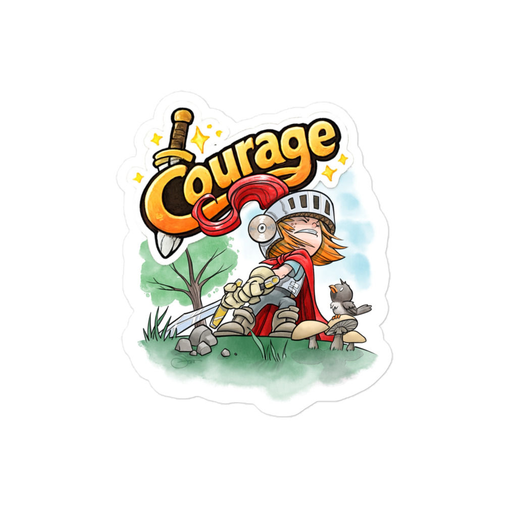 Courage — Fantasy Knight Vinyl Sticker