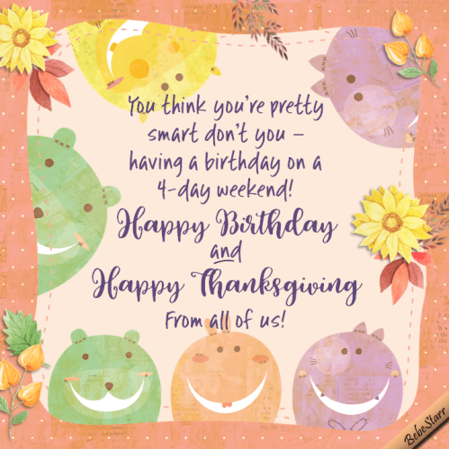 Thanksgiving Birthday