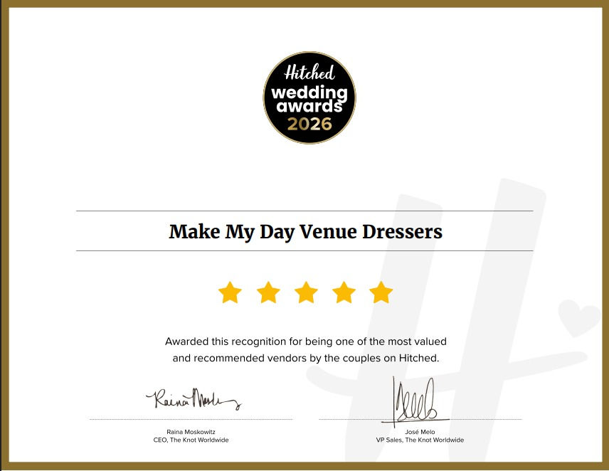 Hitched Wedding Award Certificate 2026