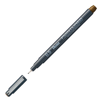 Pentel Arts Pointliner Pen 0.5mm - Sepia