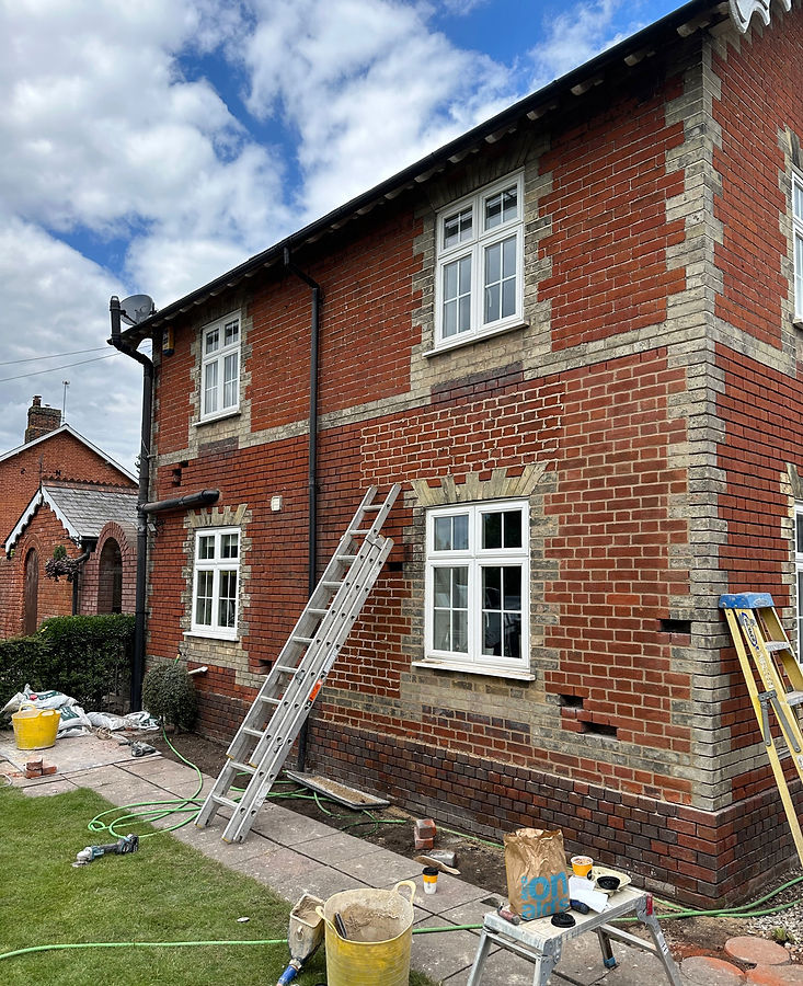 Brickwork restoration on detached home