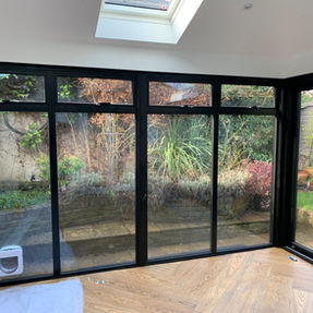 Black framed windows
